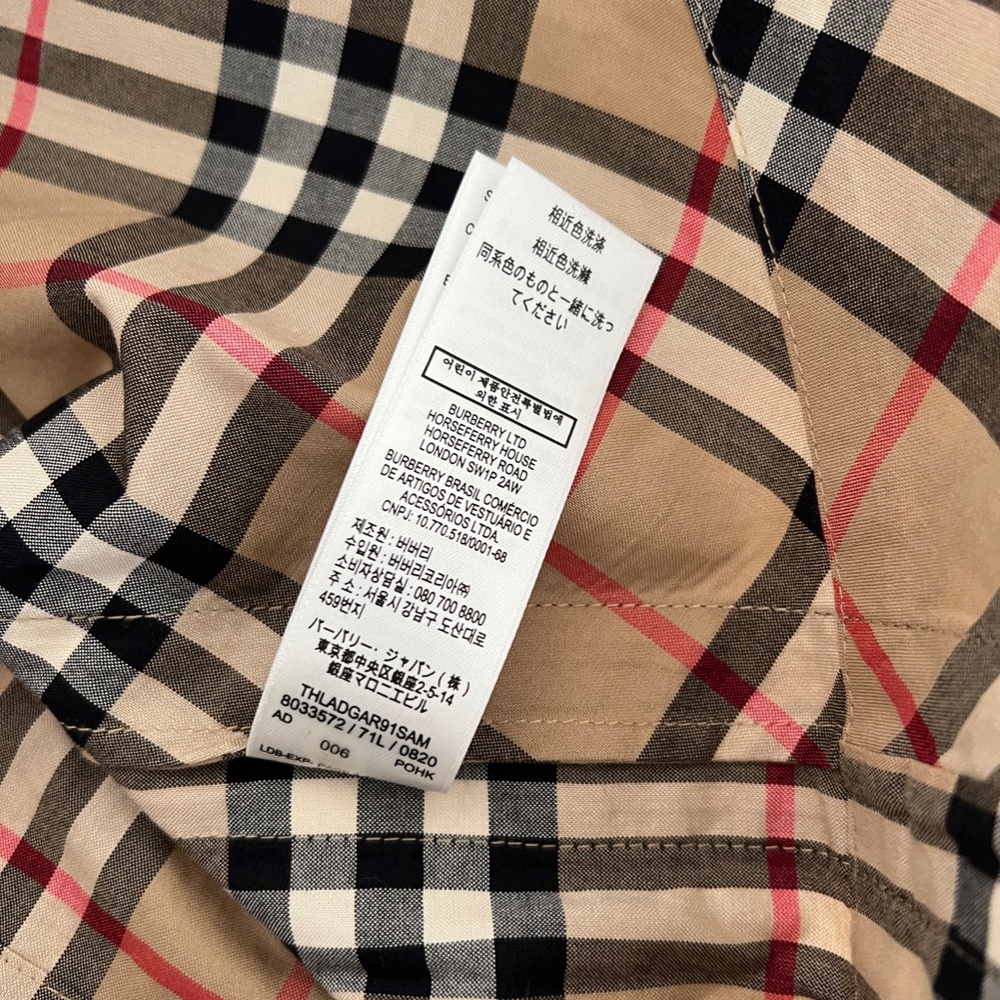 BURBERRY Nova Check Short Sleeve Midi Dress Everyday Sundress Party - Picture 9 of 10
